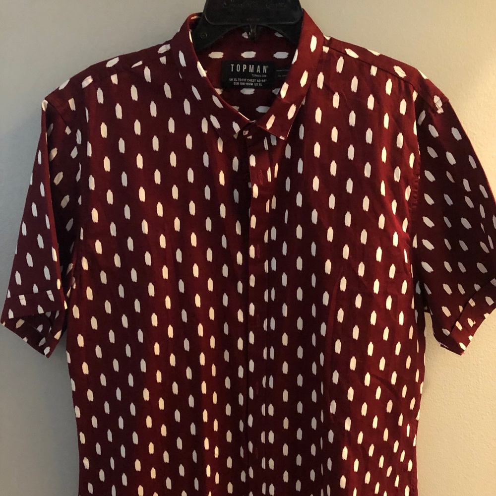 Topman Short Sleeve Button Up US XL Chest 42”-44”